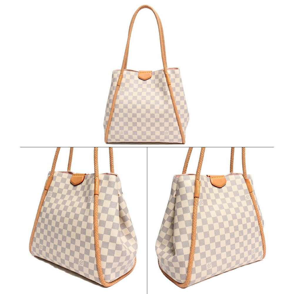 Louis Vuitton White Propriano Tote Bag Azur Damier Shoulder